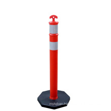 PU Road Delineator Lane Divider Traffic Flexible Warning Post, Road Flexible Plastic Traffic Delineator Post With Base/